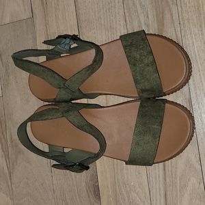 Olive Green- Platform Sandals